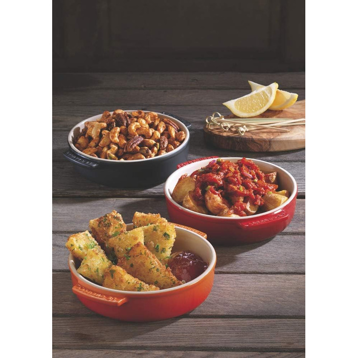 Тарілка для тапас Le Creuset, 500 мл, 14 см, чорна глянцева, 72102141400001 (Червона)<br>