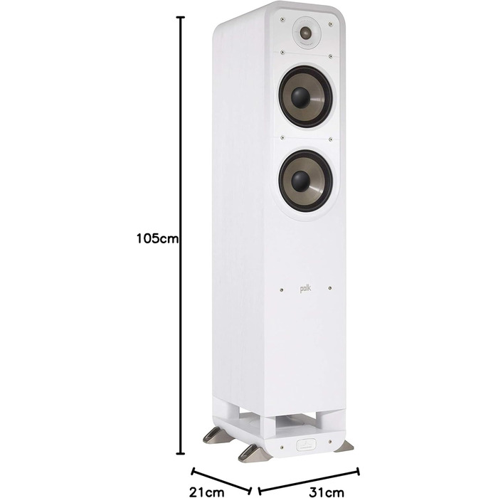 Підлогова акустика Polk Audio Signature S55E, HiFi, пасивна, 20-200 Вт, 8 Ом, 40 Гц-40 кГц, біла (шт)