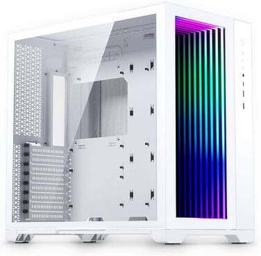Двокамерний ATX Mid-Tower, цифровий-RGB, скло, білий, 2 IM