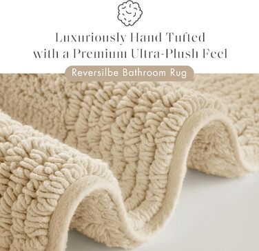 Килимок для ванної кімнати Madison Park Signature Splendor, 100% бавовна, високий ворс, 53x86 см