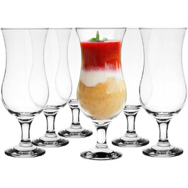 Набір склянок для коктейлів Krosno Glasmark: 6 шт, 420 мл, Long Drink, підійдуть для напоїв, води, смузі та десертів. Можна мити в посудомийній машині.