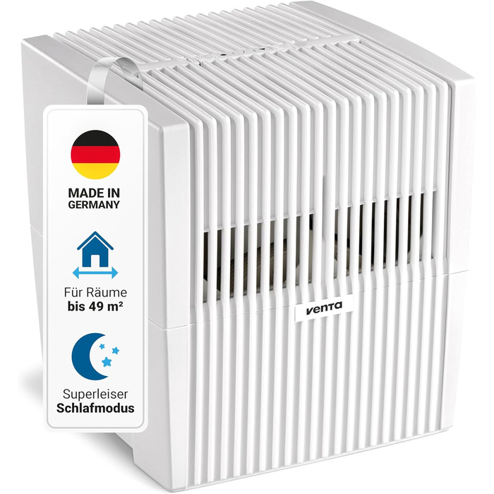 Зволожувач повітря Venta LW15 Classic Original (білий) – для кімнат до 49 м², ультратихий 20 дБ, 5 л, без фільтрів