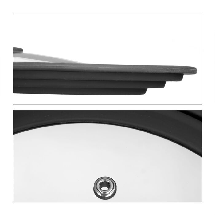 Кришка для каструлі Relaxdays 26-30 см з силіконовим краєм