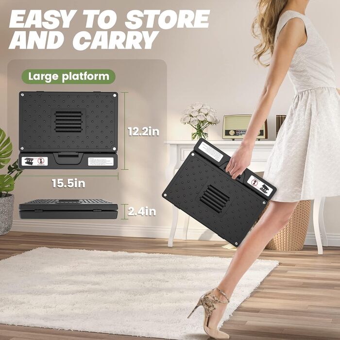 Підніжка під стіл для офісу та дому: регульована, з масажером та м'яким покриттям, складна, ергономічна | Vhelyom