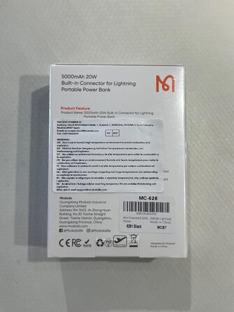 Міні-павербанк 20 Вт 5000 мАг, швидка зарядка PD 3.0A, сумісний з iPhone 14/13/12/11/X/8/7/6