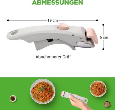 Набір посуду NutriChef 18 предметів з кераміки з знімними ручками, антипригарне покриття, для всіх типів плит, включаючи індукцію, сумісний з духовкою, рожевий колір