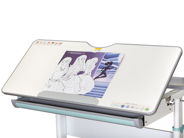 Дитячий стіл Mealux Vancouver Multicolor BL Lite (арт. BD-620 W/G MC + BL Lite)