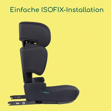 Бустер-бустер Bebeconfort Road Fix i-Size, дитяче крісло ISOFIX, дитяче крісло i-Size, від 3,5 років до 12 років, 15-36 кг, 100-150 см, чорний туман i-Size Чорний туман