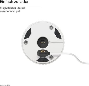 LED-лампа SIGOR Nuflair на акумуляторі з вазою для квітів, 24 см, IP54, 12 год роботи, сніжно-білий колір