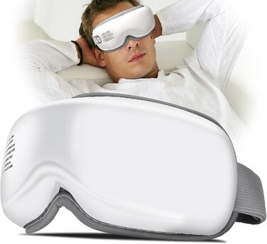 Масажер для очей з підігрівом та Bluetooth, 5 режимів масажу, зняття сухості та мігрені