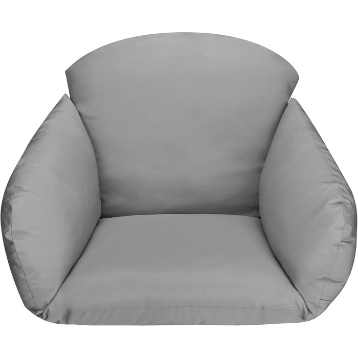 Підвісне крісло-гойдалка з каркасом Anthrazit (антрацит) для дому та саду. Комплект з подушкою та підстилкою. Ідеально для балкону, тераси, саду. Штучне волокно.