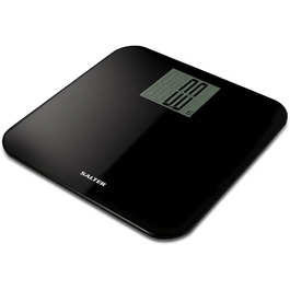 Цифрові ваги для ванної кімнати Salter 9049 BK3R - Електронні ваги ваги тіла, місткість 250 кг, ваги для ванної кімнати з великою платформою, покрокова технологія миттєвого зчитування, точна вага в кг, ст, фунтів Чорний