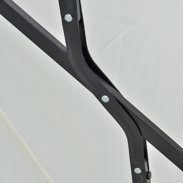 Сонцезахисний парасоль полукруглої форми 1,9 x 2 м з подвійним куполом та ручною гонтою, колір - кремовий