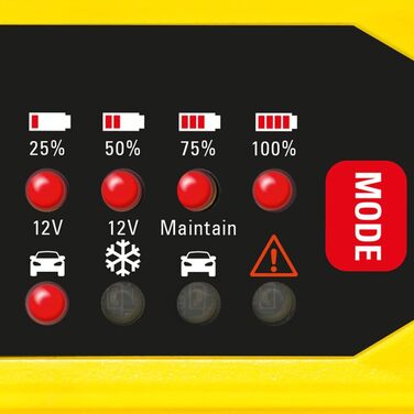 Універсальний зарядний пристрій TROTEC 12V для автомобілів, мотоциклів, будинків на колесах, тракторів, IP65 (PBCS 2A)