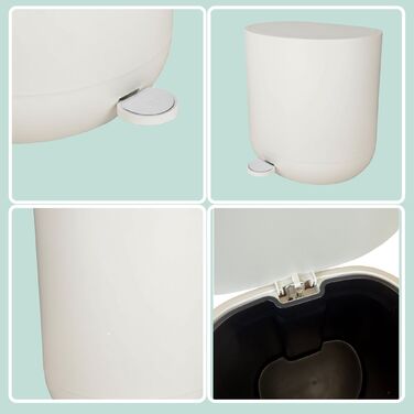 Відро для сміття Relaxdays з м'яким закриттям, 7 л