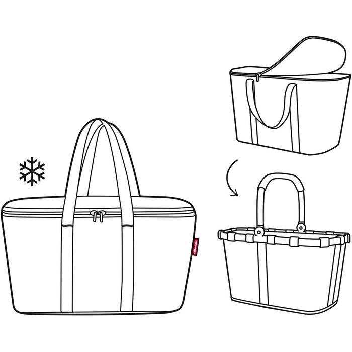Ізольована сумка-холодильник, складна, міцна, на блискавці (Mixed Dots)