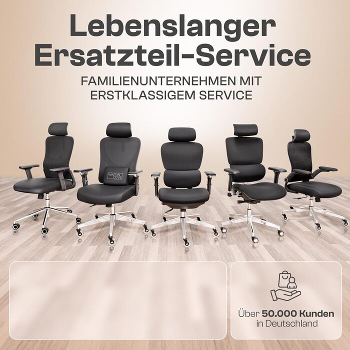 Ергономічне крісло Galahad Merlin (чорний) - офісне, для ігор, 150 кг | Крісло для роботи та дому