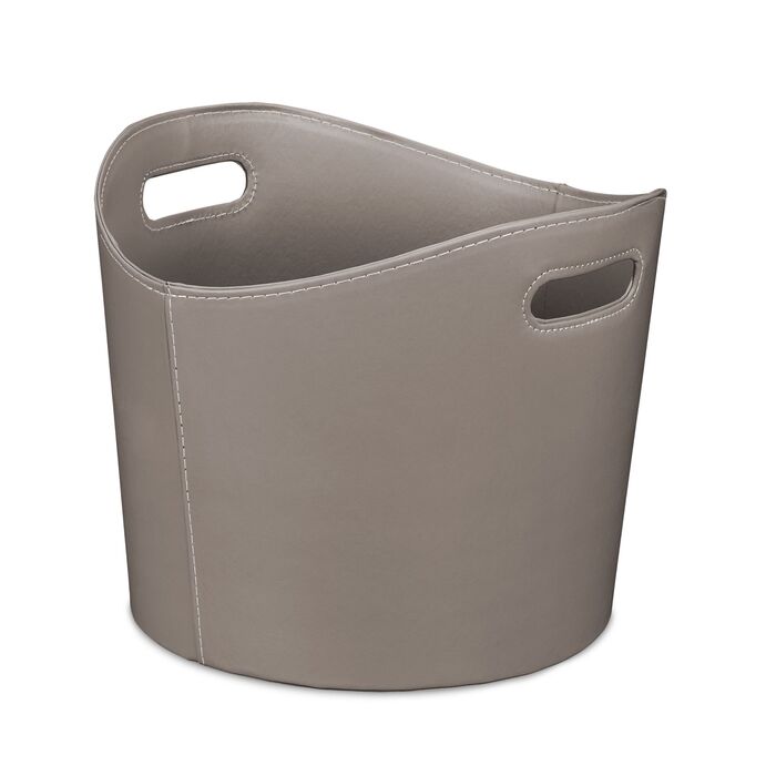 Кошик для дров Relaxdays сірого кольору з штучної шкіри
