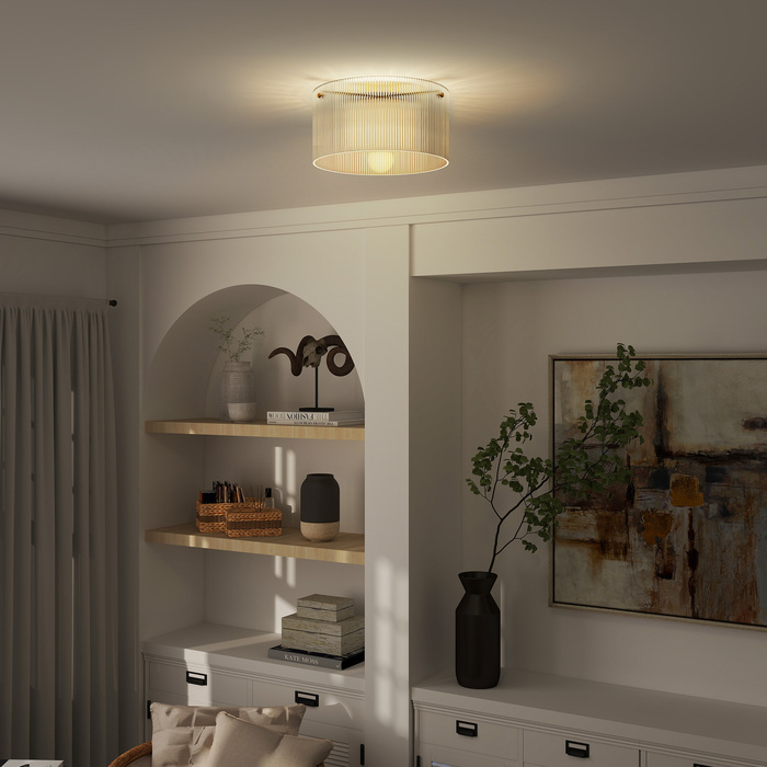 Світлодіодна стельова лампа з акриловим плафоном та металевим корпусом, сумісна з галогенними та світлодіодними лампами