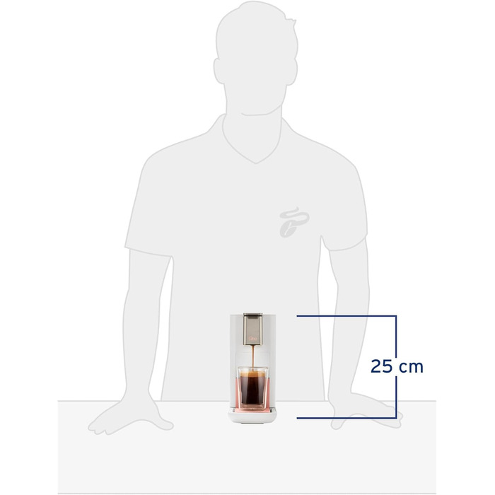 Кавомашина Tchibo Qbo ICONIC Pantone™ Premium з 16 капсулами для еспресо, кави та великої кави, компактний інноваційний дизайн (Muted Clay, Qbo ICONIC + 16 капсул)