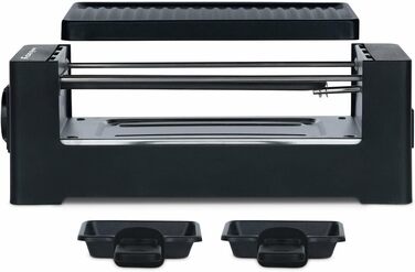 Wëasy Raclette 2-in-1: гриль та фондю, антипригарне покриття, для 4 осіб, збірний, чорний