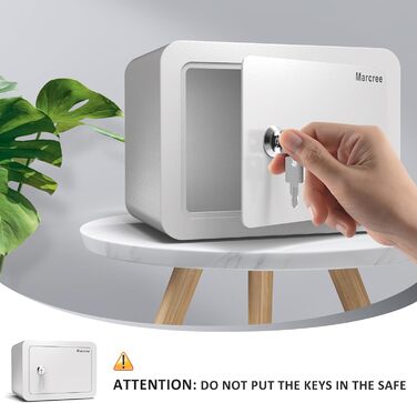 Сейф Marcree 0,23 Cub Safe - міні-сейф для грошей, монет та особистих речей (білий)