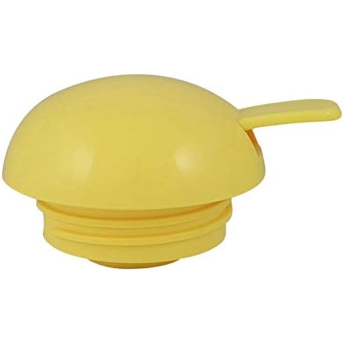 Термос Helios Top Push, жовтий, 1 літр - ізольована канa, пластик