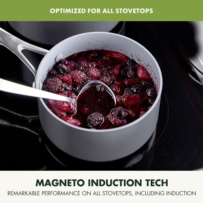 GreenPan Valencia Pro сковорода з кришкою 28 см, 4.2 л, антипригарне покриття Harteloxierte, індукція, для плити та духовки, без PFAS, сірий колір