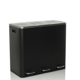 Збирач відходів / Система сортування відходів CLEAN IX 54L (3x18L) Сталь чорний hjh ОФІС