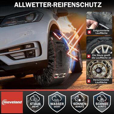 Захисні чохли для шин Moveland 18-22 дюйми (4 шт.) - водонепроникні, пилонепроникні, для зберігання та транспортування