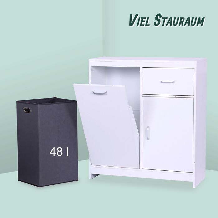 Шафа для білизни Relaxdays з містким мішком для білизни (48 л)