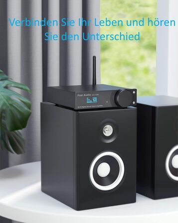 Підсилювач ЦАП Fosi Audio DA2120A HiFi, 2.1CH aptX-HD Bluetooth 5.0, 100 Вт Class-D, в т.ч. пульт дистанційного керування