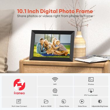 Цифрова фоторамка Frameo WLAN (набір 2 шт), 10.1 дюйма, IPS Touchscreen 1280x800, 32GB пам'яті, з автоматичним поворотом та віддаленою передачею фото