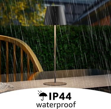 Набір з 2 LED-лампах настільних бездротових, акумуляторні USB-C, диммування, сенсорне керування, для вулиці, для ресторану, кемпінгу, бару, тераси (чорний)