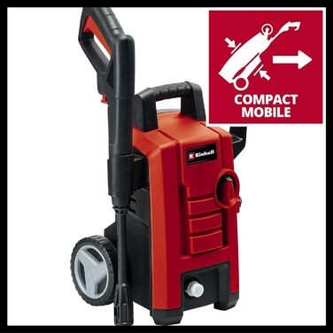 Мийка високого тиску Einhell TC-HP 130 (1500 Вт, 130 бар, модульна система Quick-Couple, шланг, пістолет, ланц, насадки, щітка, контейнер для миючого засобу)