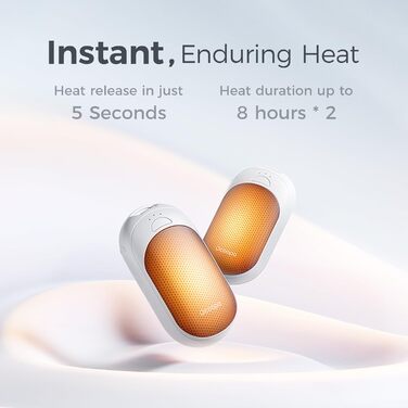 Електричні грілки для рук OCOOPA 2 шт. з магнітною фіксацією, 5000mAh, 3 режими нагріву, компактні, для рукавичок, зими, подарунок