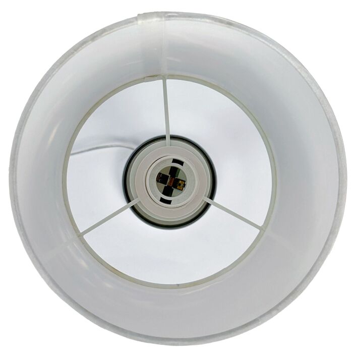 Лампа для столу Relaxdays з кришталевою основою та тканинним абажуром