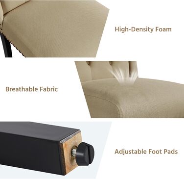 Набір кухонних стільців Yaheetech з амортизованим сидінням та спинкою, сірі (2 шт.)