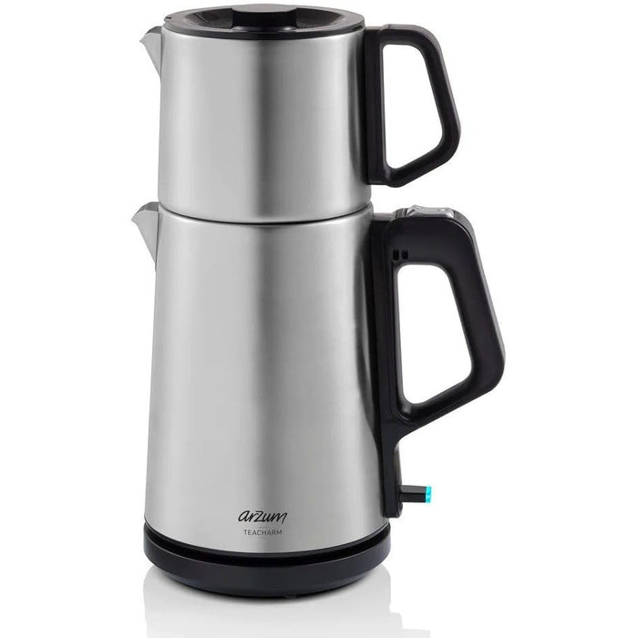Електричний чайник Arzum Ehlikeyf Semowar, 3.5л, 1.2л, нержавіюча сталь, регулювання температури, захист від сухого кип'яття