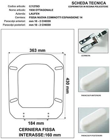 Сидіння для унітазу 1930 OTTAGONALE White Rlocker Soft Close-Duravit