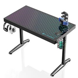 Ігровий стіл EUREKA ERGONOMIC RGB 110 см з підсвічуванням, 110 x 60 см