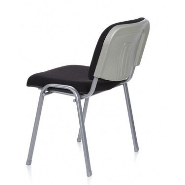 Крісло для відвідувачів / Конференційне крісло / Комплект з 4 крісел XT 600 срібного / чорного кольору hjh OFFICE