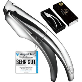 Прес для часнику та імбиру з нержавіючої сталі | Без очищення | Легко миється | 5 років гарантії | Для дрібного подрібнення