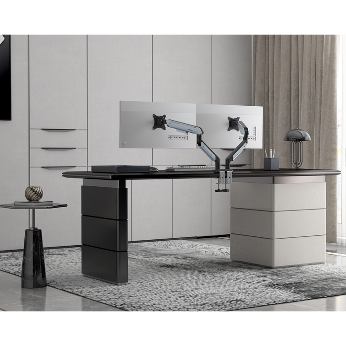 Настільне кріплення для двох моніторів Anda Seat Stealth PRO II Duo 17’’-42’’ Titanium