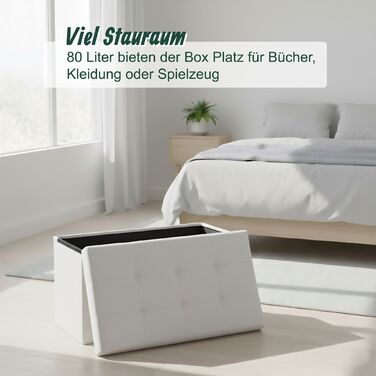 Relaxdays Складана лавка з штучної шкіри