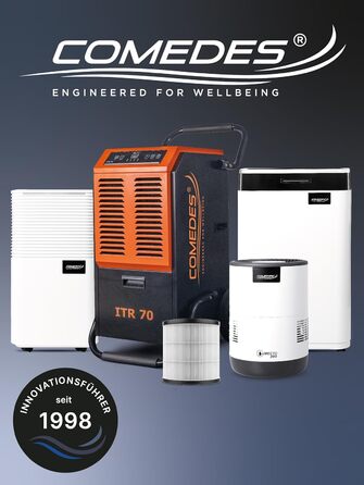 Вологопоглинач повітря Comedes Demecto 30 Eco – будівельний осушувач для дому та підвалу (25 л/24 год)