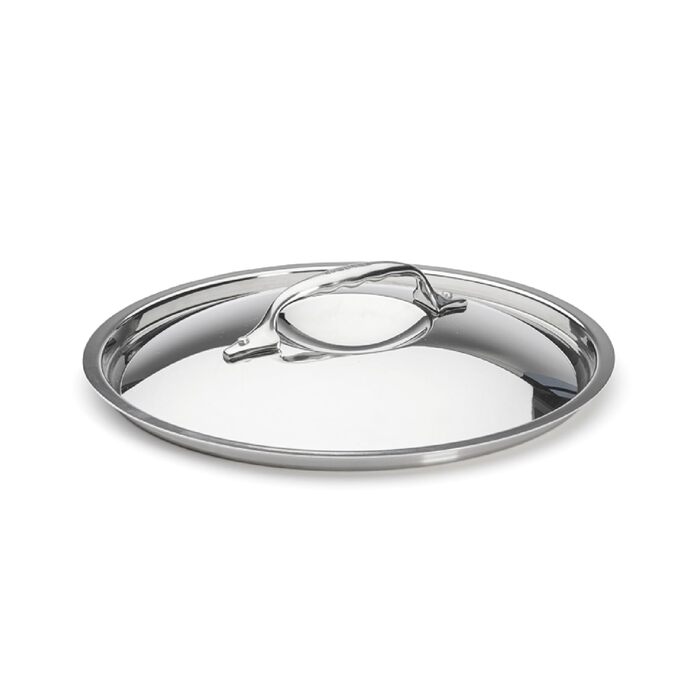 Кришка для каструлі De Buyer з нержавіючої сталі з чавунною ручкою, діаметр 16 см, срібляста, арт. 3709.16N