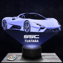 Приліжкова лампа, сенсорний приліжковий світильник Chiron Super Sport300 3D Світлодіодна лампа ілюзія, ідея подарунка на Різдво, день народження для хлопчиків і дівчаток приліжкова лампа для дитячої або дорослої кімнати (Ssc Tuatara)