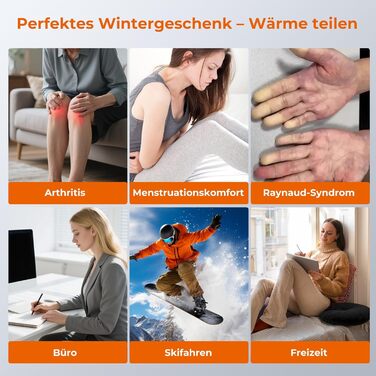 Електричні грілки для рук 2-в-1 з магнітом - 6000 mAh, USB, з брелоком, 3 режими нагріву до 55°C, ультралегкі та тонкі, для кемпінгу