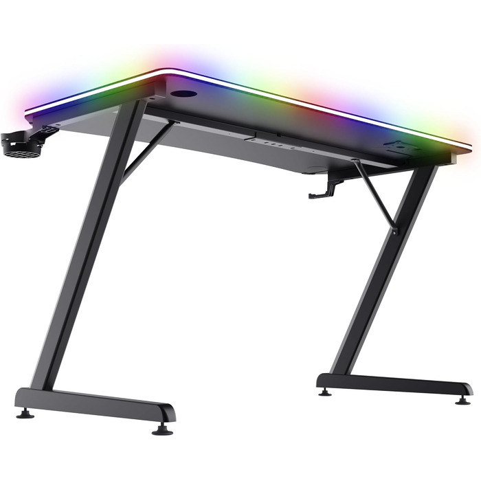 Ігровий стіл Trust Gaming GXT 709W Luminus RGB з підсвічуванням LED, 10 режимів, USB, для геймерів, білий (120x60 см)